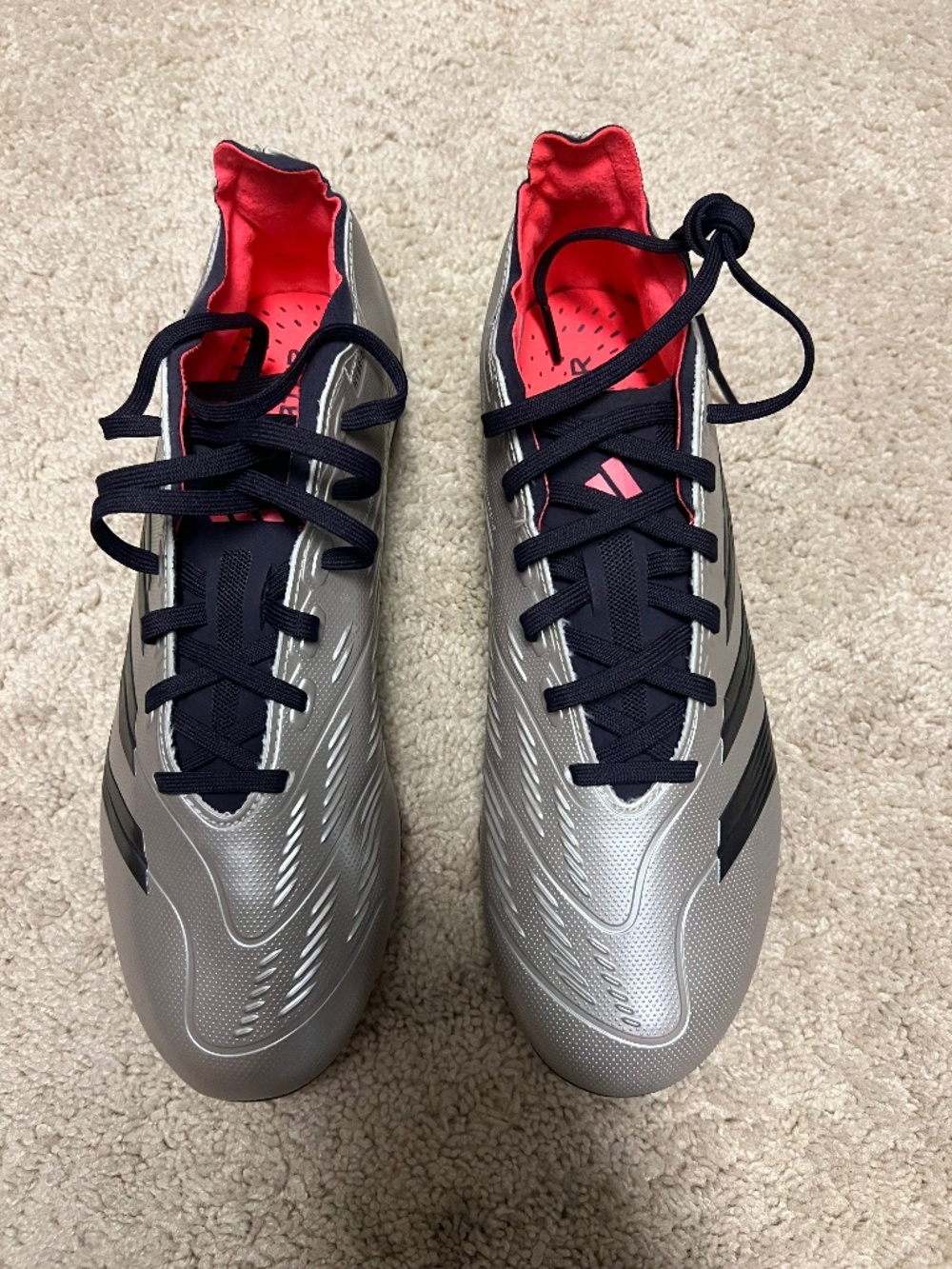 Brand New Adidas Predator League FG Men’s Soccer Cleats Silver Black
